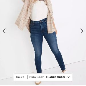 Madewell 10-inch High Rise Skinny Size 35